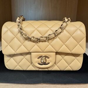 Chanel Tan Quilted Leather Bag